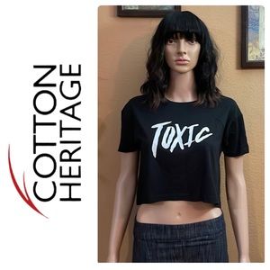 Black “Toxic” Crop Top (L)